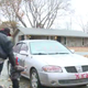 Reshod Johnson surveys the damage done to his car.
THV11 screenshot